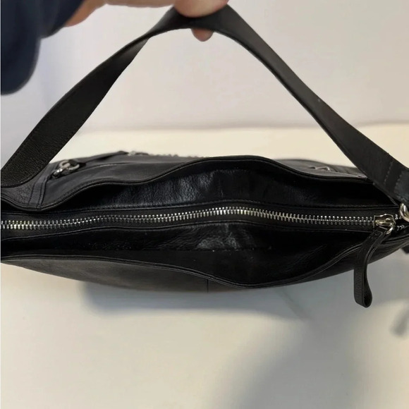 Vintage Large HALOGEN Soft Pebbled Leather Hobo Bag Handbag - Picture 5 of 11